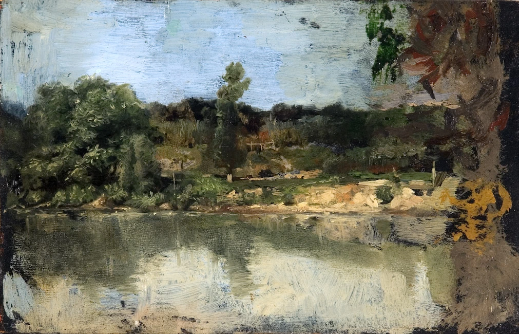 José Garnelo y Alda - Paesaggio con fiume